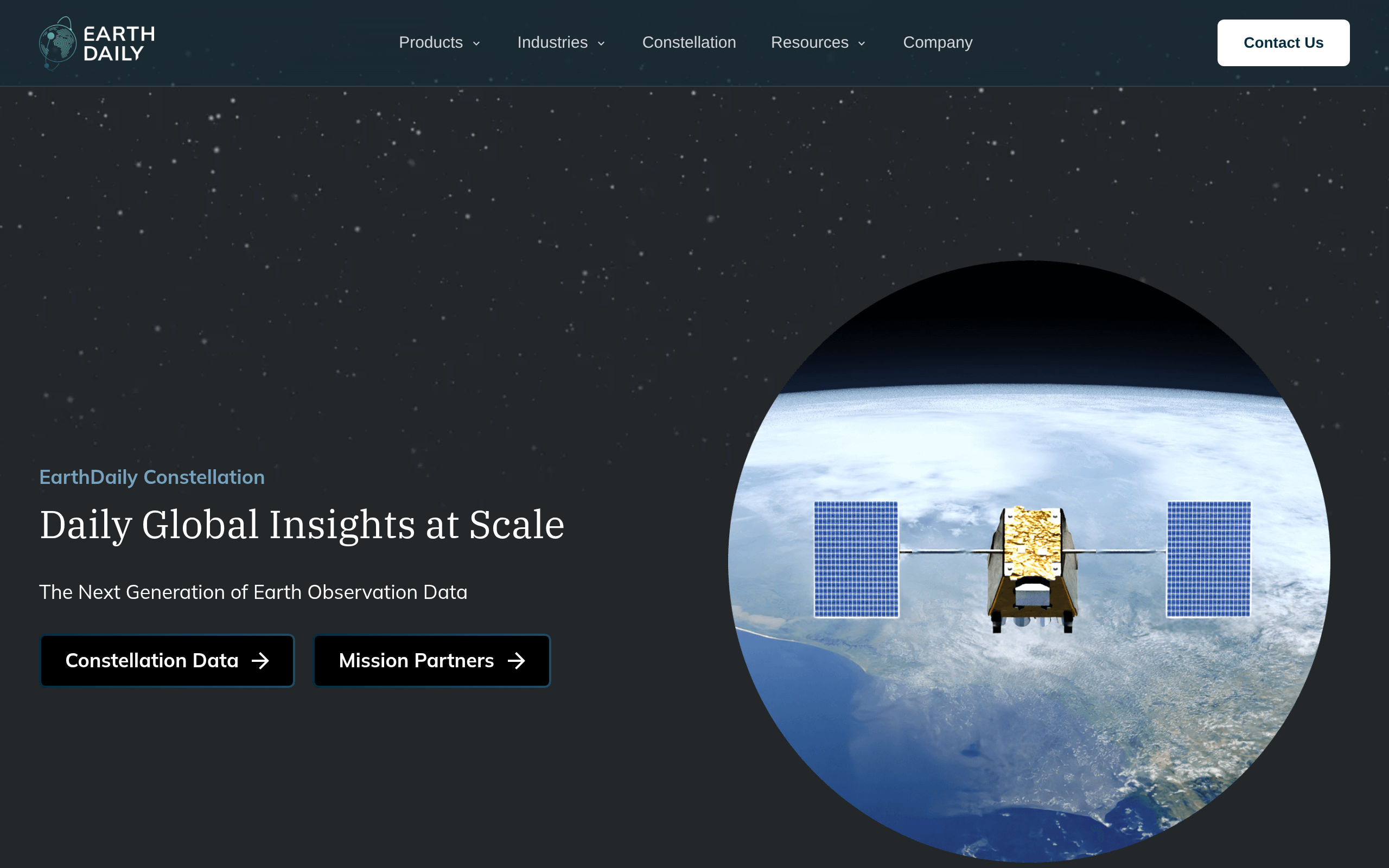 EarthDaily Constellation satellite delivering daily global multispectral imagery