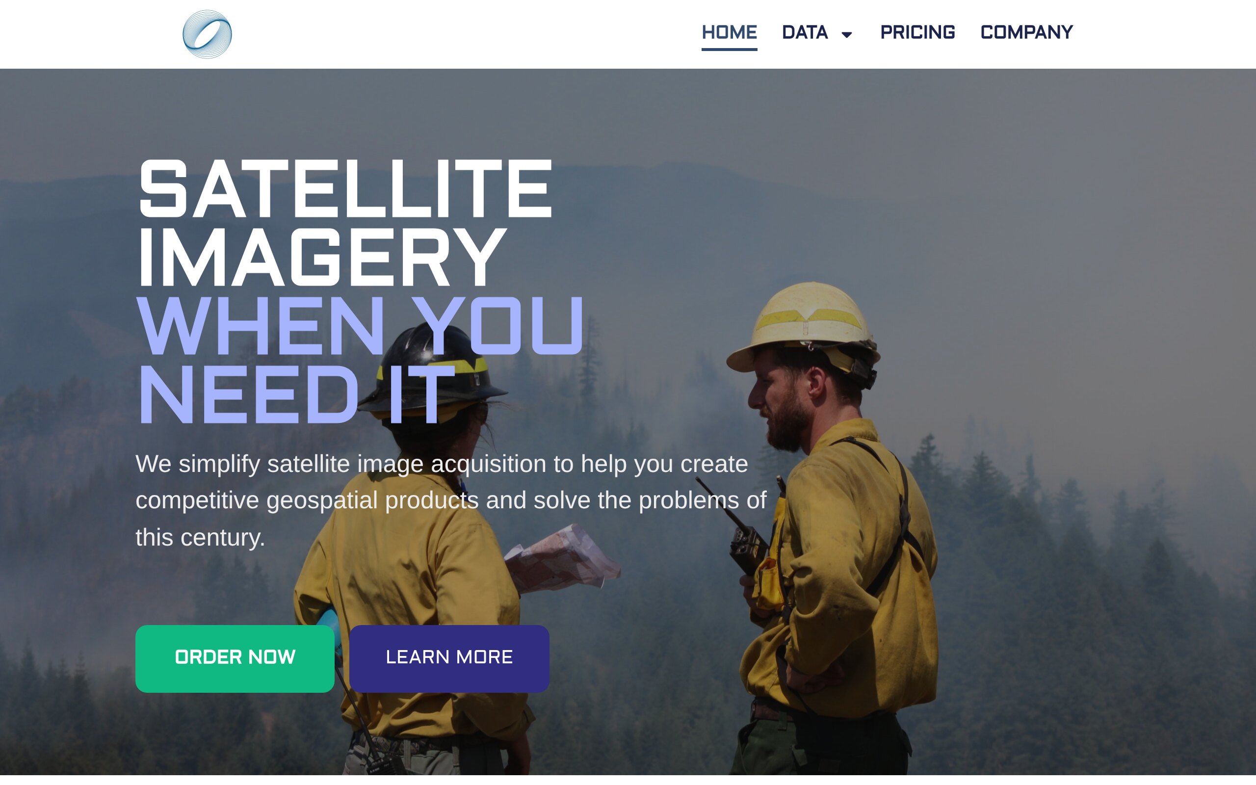 Sfera Technologies homepage for on-demand multi-source satellite imagery and data