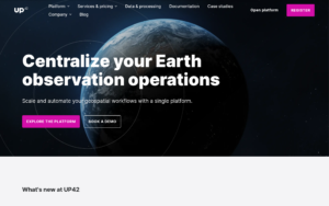 UP42 marketplace homepage