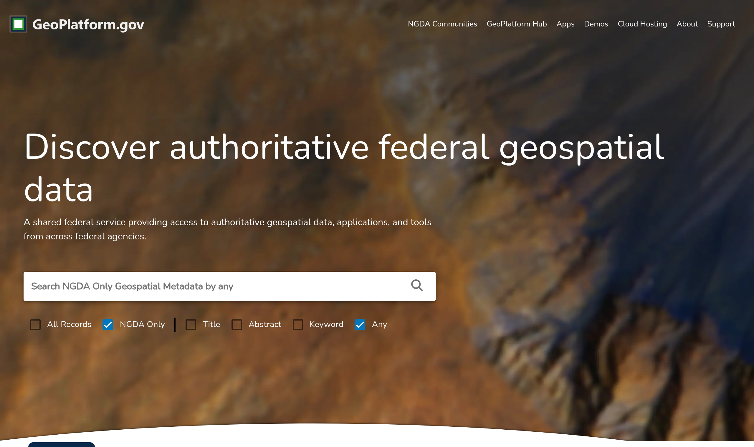 GeoPlatform.gov, the shared federal service for discovering authoritative US geospatial data