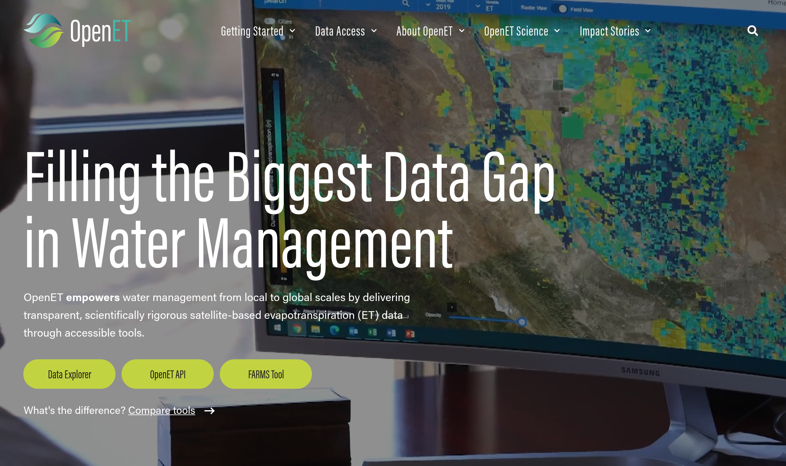 OpenET satellite-based evapotranspiration data platform for water management