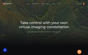 Geocento homepage headline: take control with your own virtual imaging constellation